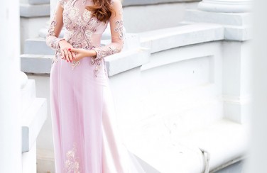Cách chọn áo dài voan đẹp thướt tha cho nàng dâu Việt vào mùa cưới 2017