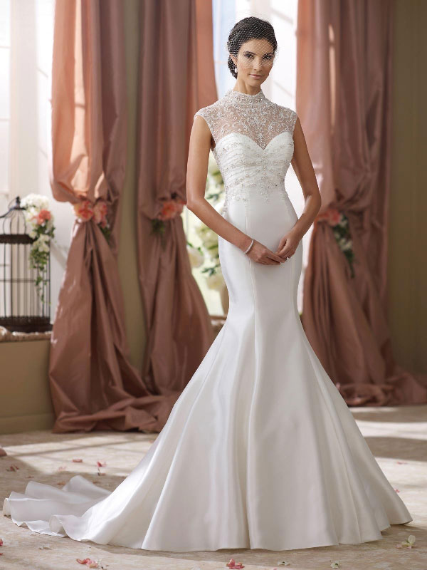 váy cưới cổ 3 phân mẫu váy cưới đẹp nhất 2020