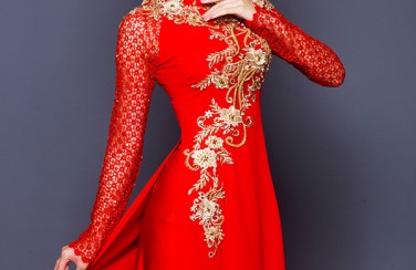 Giới thiệu những mẫu áo dài cưới cách tân màu đỏ đầy cuốn hút