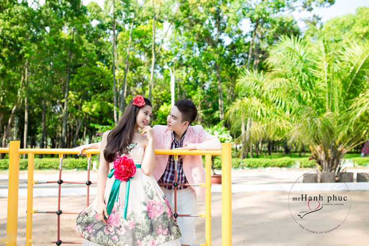 chụp ảnh cưới ở Công viên Gia Định